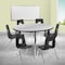 Flash Furniture 47.5" Circle Wave Grey Table Set-18" Stack Chairs XU-GRP-18CH-A48-HCIRC-GY-T-A-GG - alternate 1
